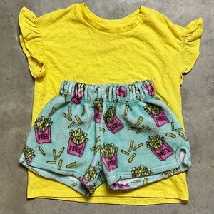 Icecream PJ Plush Shorts with Cat & Jack Yellow Top